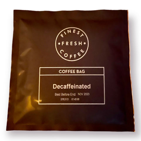 Decaffeinated coffee bags